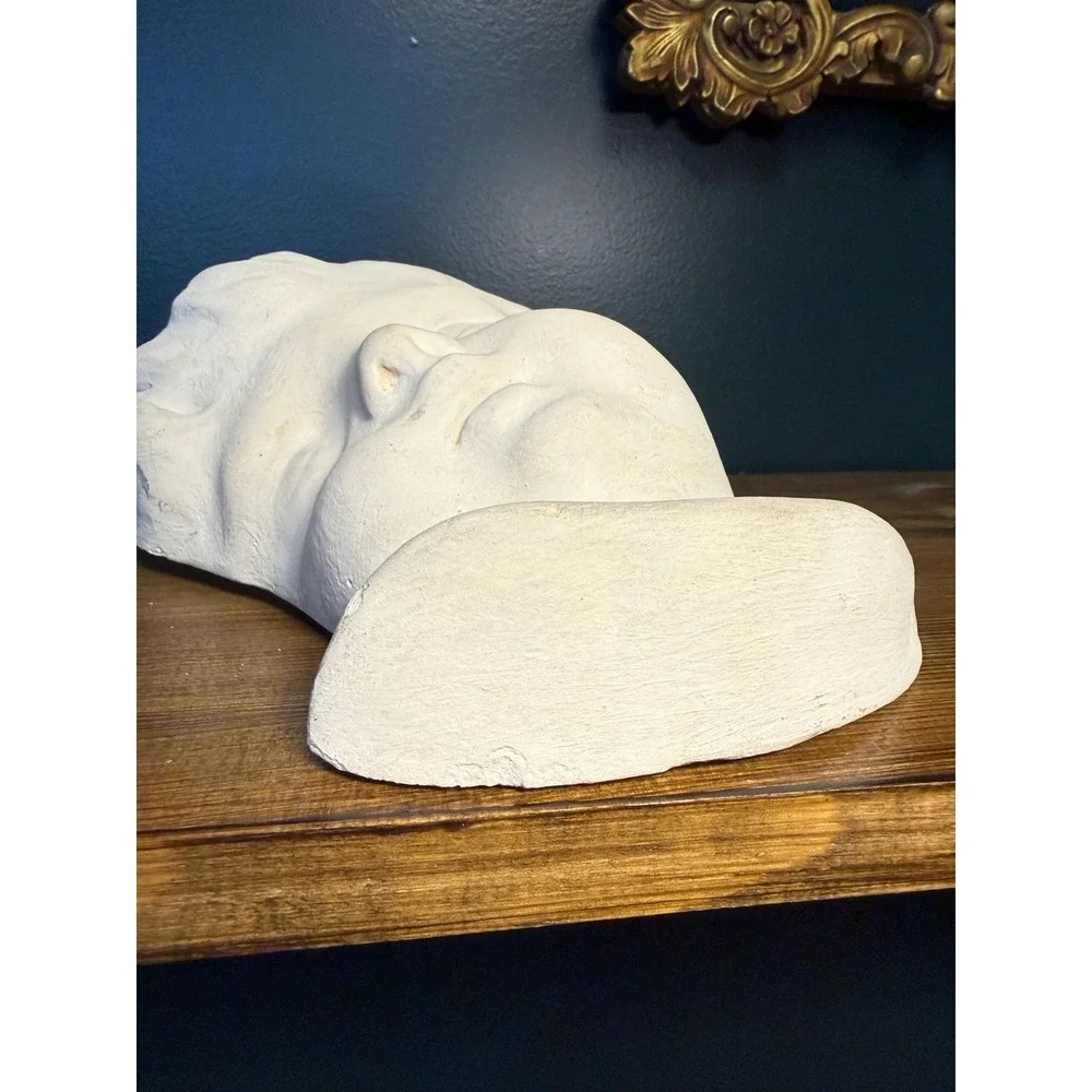 Vintage Chalkware Wall Bust, Child‎ — 10.5″, Plaster Sculpture, c. 1940s–50s